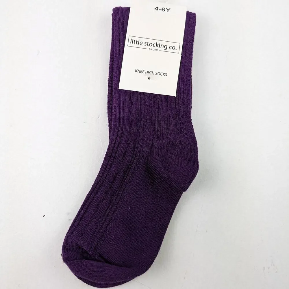 Little Stocking Co. Plum Knee High Socks 4-6 Year